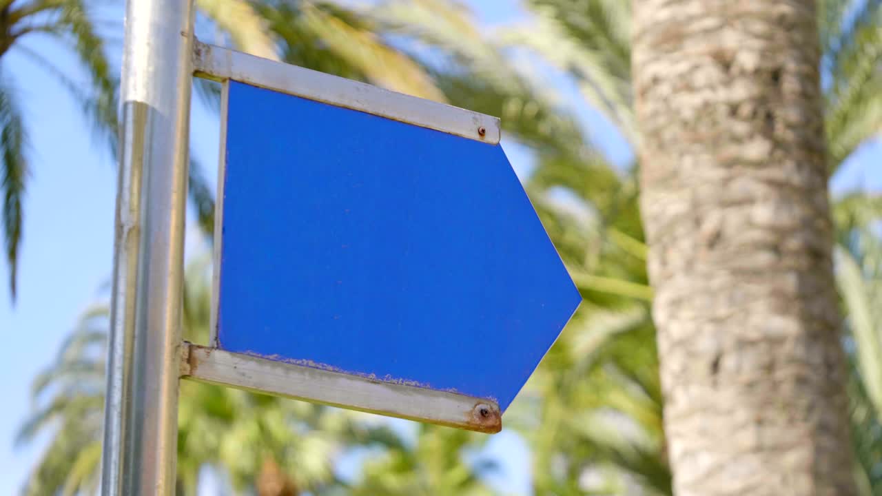 4k 느린 동작 60fps에서 사용자 정의를 위한 빈 광고 표지판