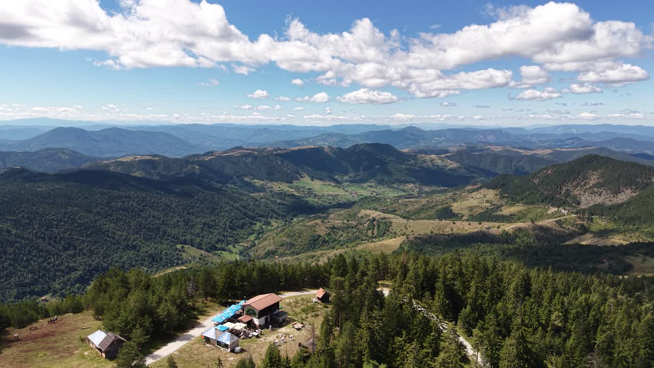 Zlatibor Mountain, Serbia. Drone View of Beautiful Landscape From Townik Peak