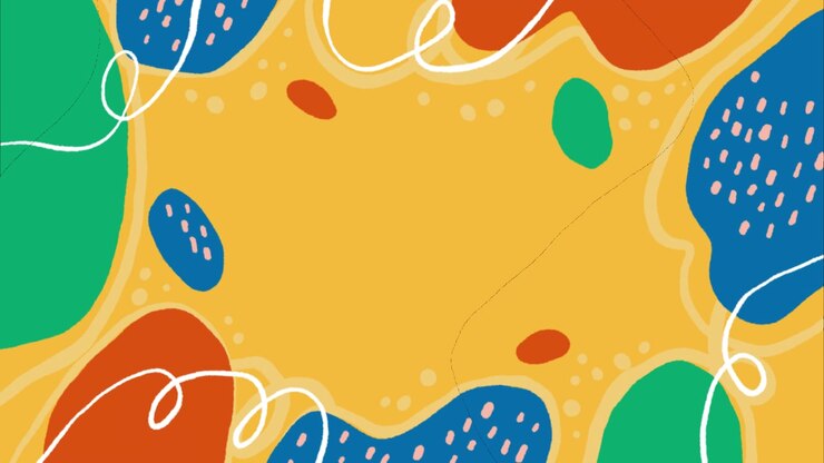 Motion Graphic of Hand drawn flat abstract shapes background