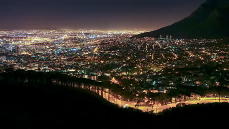 cape town cityscape at night