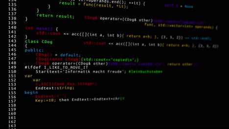 digital hacker program coding cyber screen futuristic hacking codes loop background programming code