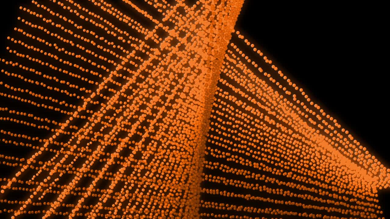 patrón de forma de punto de color naranja animación gráficos de movimiento