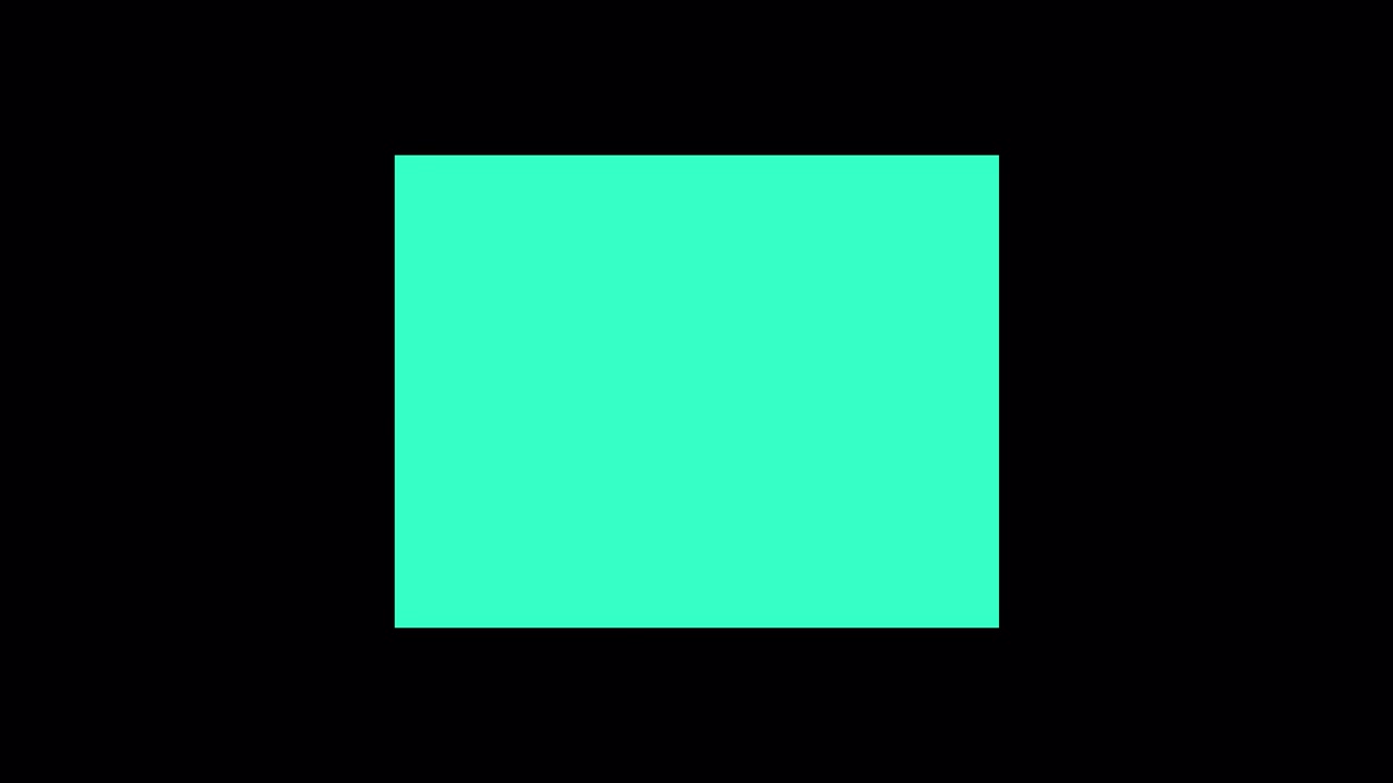 Dynamic Graphic Animation of Expanding Turquoise Square to Heartbeat