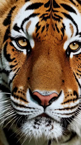 close-up of a tiger's face