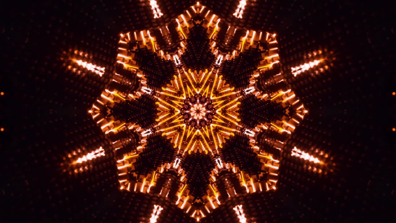 Orange Neon Motion Background Vj Loop. Infinitely looped animation.