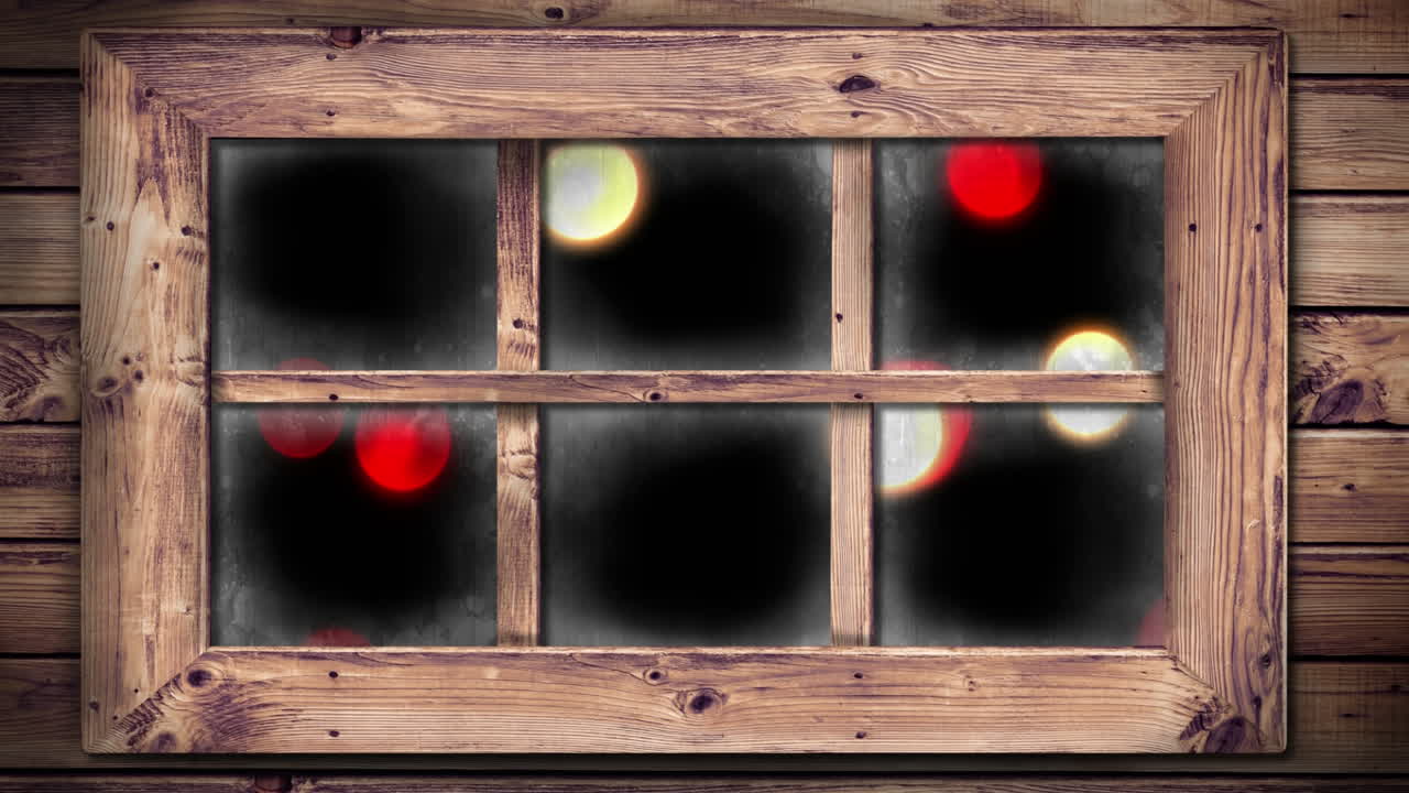 Lights seen through window