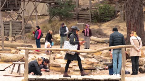 people panning for gold in ballarat, australia