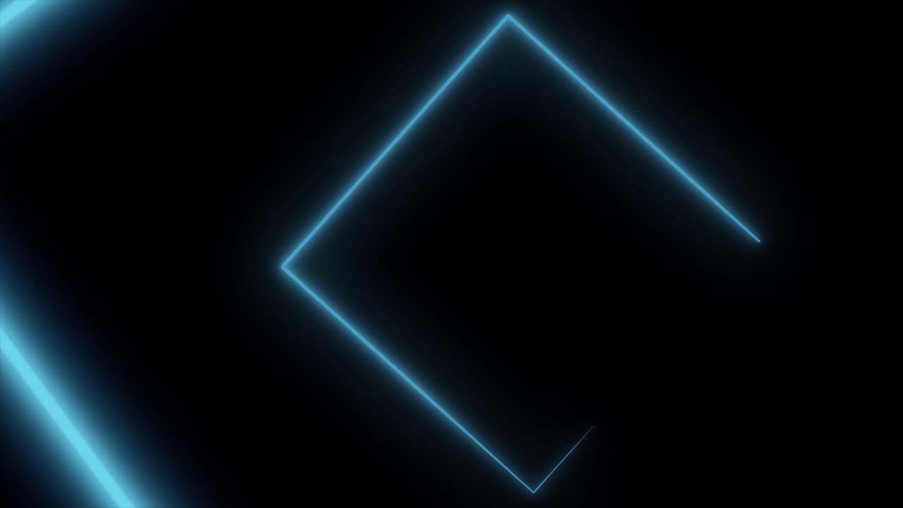 Abstract Blue Neon Lines