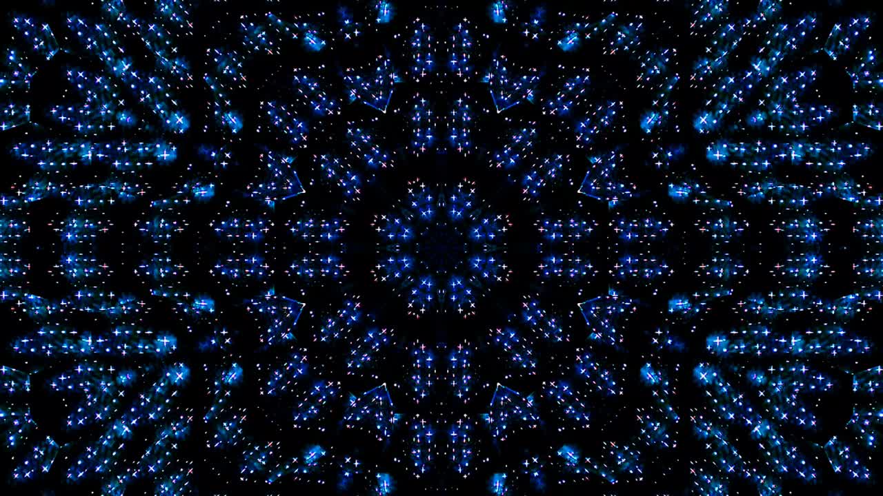 Abstract Kaleidoscope pattern with full colors. Magic mandala. 4k