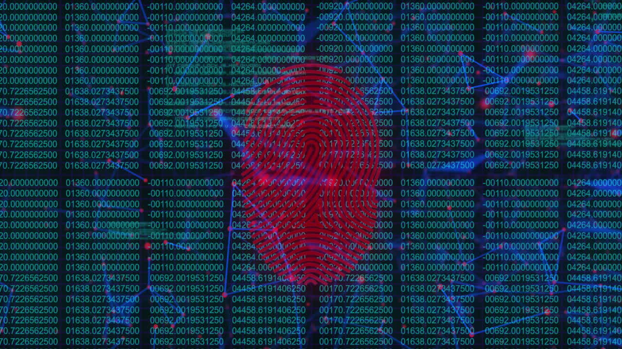 escáner de huellas dactilares contra el procesamiento de datos