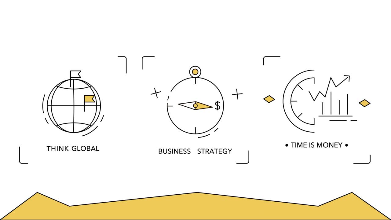 색 배경에 카 비즈니스 아이콘의 4k 비디오