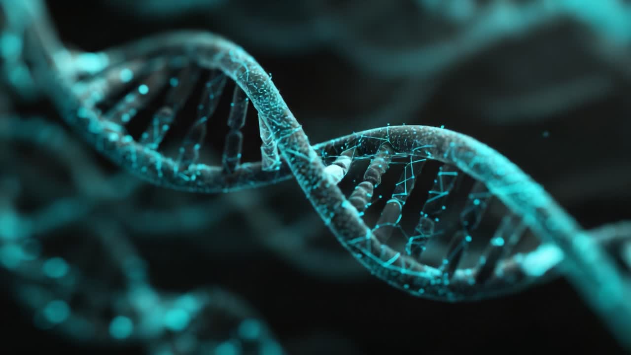 A Stunning Visualization of DNA Helix Structure: Exploring the Intricate, Molecular Design of Life's Blueprint with a Focus on Genetic Information Transfer and Biological Functionality