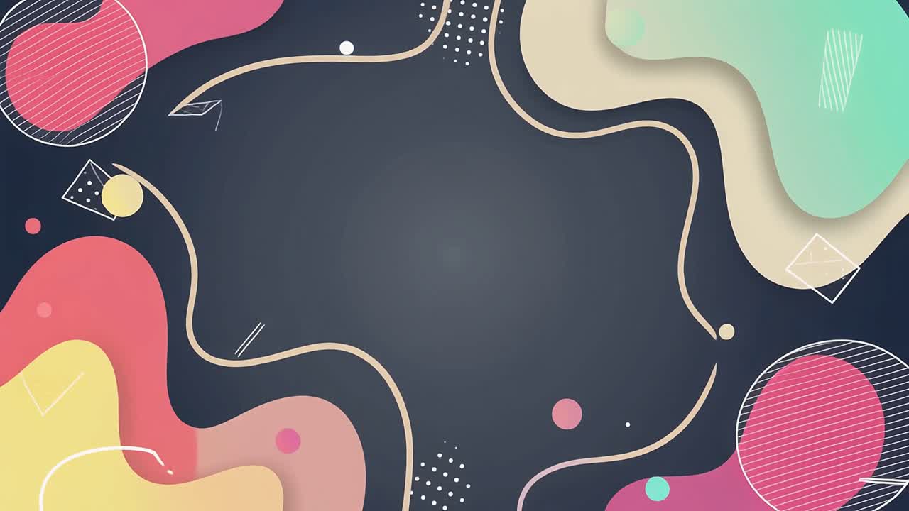 Abstract Animated Background with Colorful Organic Shapes