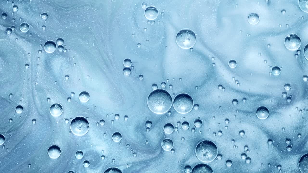 잉크 모션 물방울 하늘 푸른 반이는 페인트 흐름