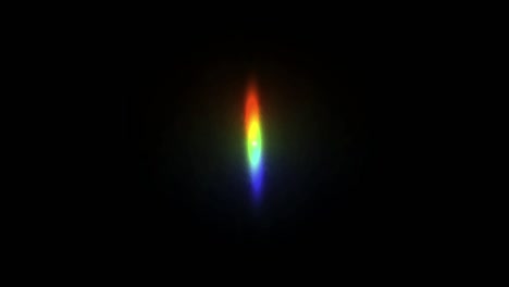 animación de fuga de luz colorida aislado en fondo negro.
