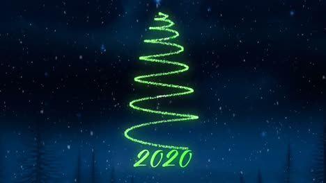 2020-and-Christmas-tree-in-green