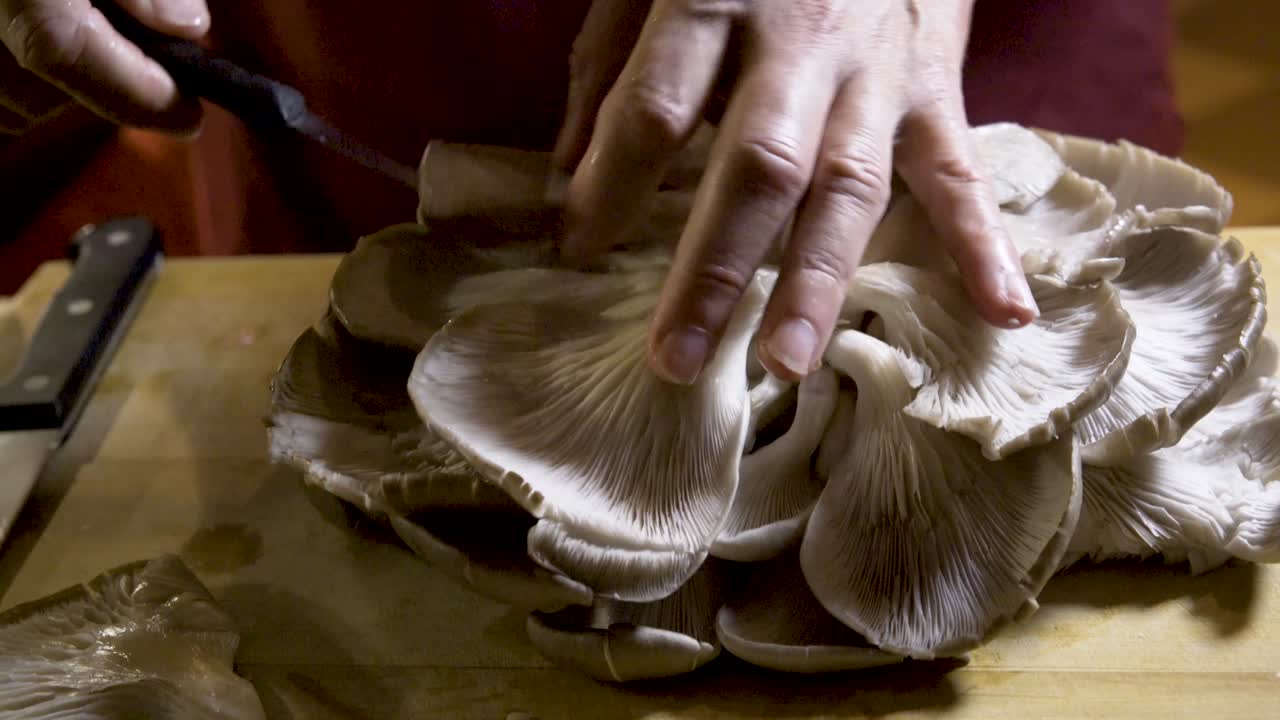 Preparing oyster mushrooms
