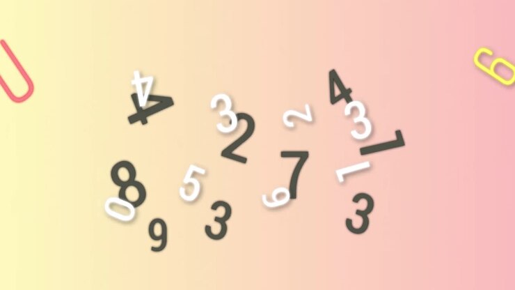 Digital animation of multiple changing numbers and alphabets against pink background