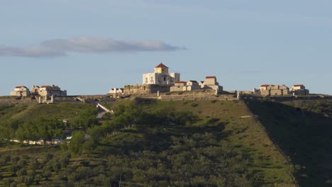 Fuerte-De-Nuestra-Señora-De-Gracia-Vista-De-La-Fortaleza-Desde-Elvas-En-Alentejo,-Portugal