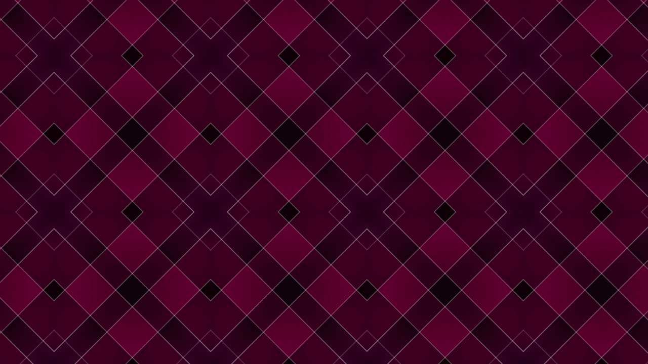 animación de patrones de mosaico sin costuras de color púrpura y negro con rombos