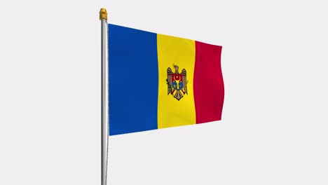 loop video of moldova.movflag  fluttering in the wind, slow motion video of 4k uhd