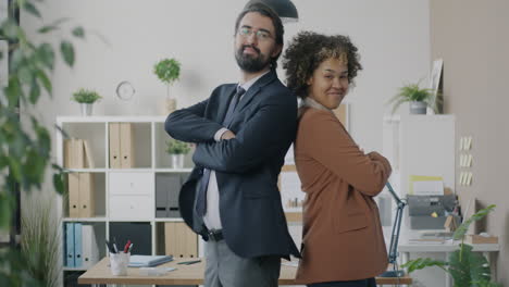 business colleagues in modern office