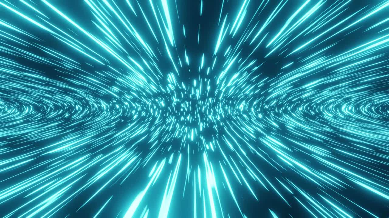 Blue space travel into the galaxy background VJ loop