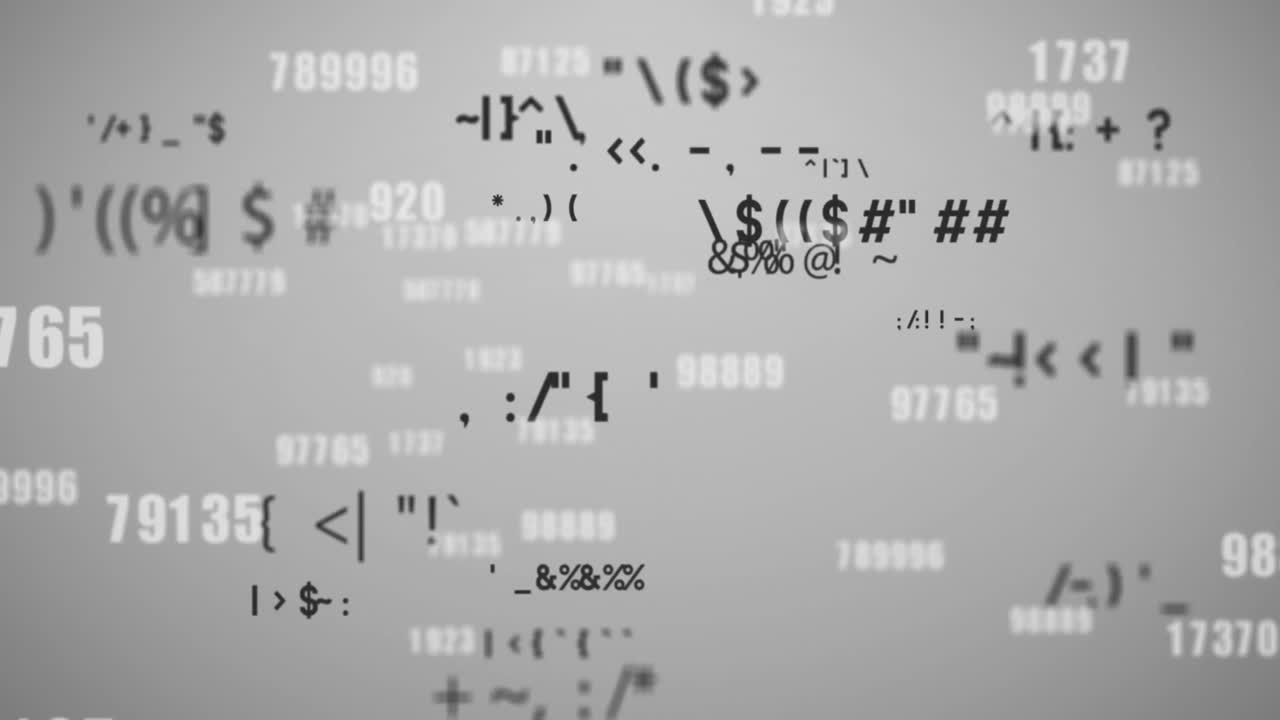 Animation of digital interface with icons and data processing. Global computer network technology co