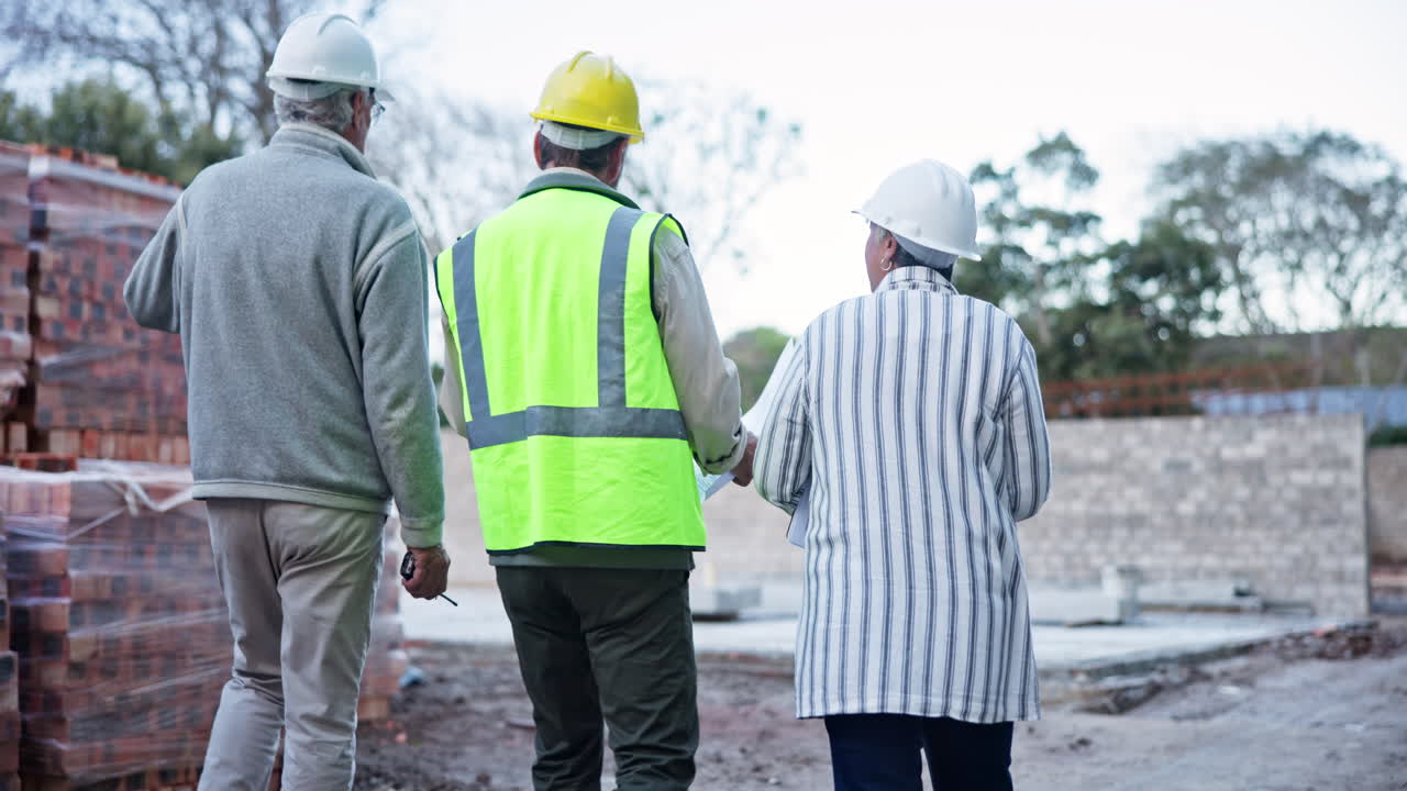 inspección del sitio de construcción