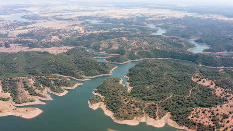 aerial views of pego do altar dam, alentejo, portugal 4