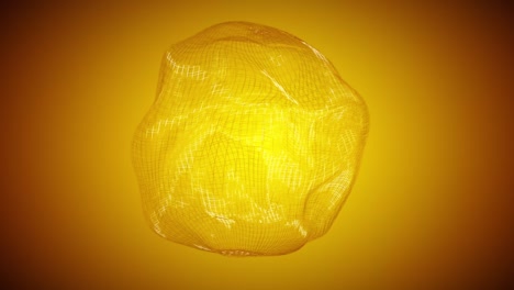 gel wireframe particle shape in space. 3d animation