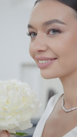 beautiful bride with peony