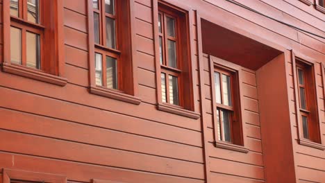 old wooden building with traditional windows