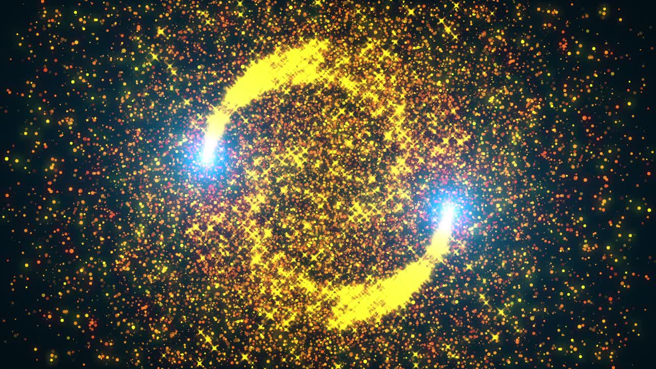 반이는 금색 반지, 컴퓨터 생성, 마법의 축제 배경, 3d 렌더링