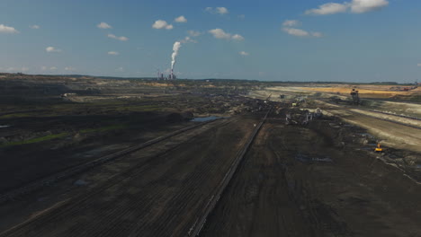 coal mine and power plant landscape