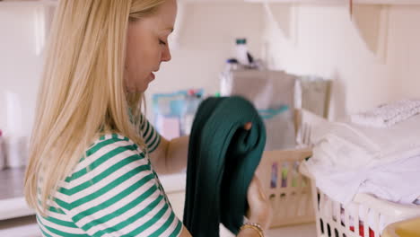 a woman doing laundry