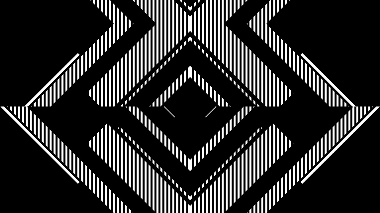 Abstract Geometric Motion Graphics with Black and White Patterns