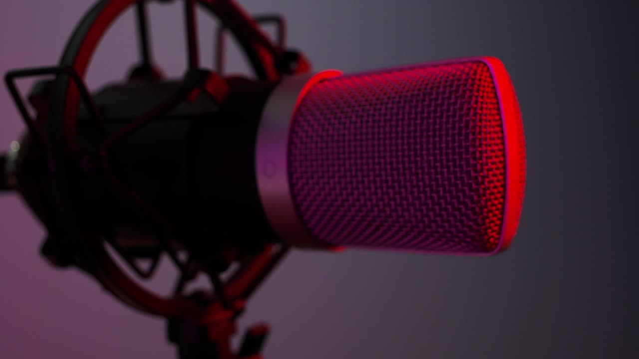 micrófono de estudio de cerca. micrófono para grabación de sonido