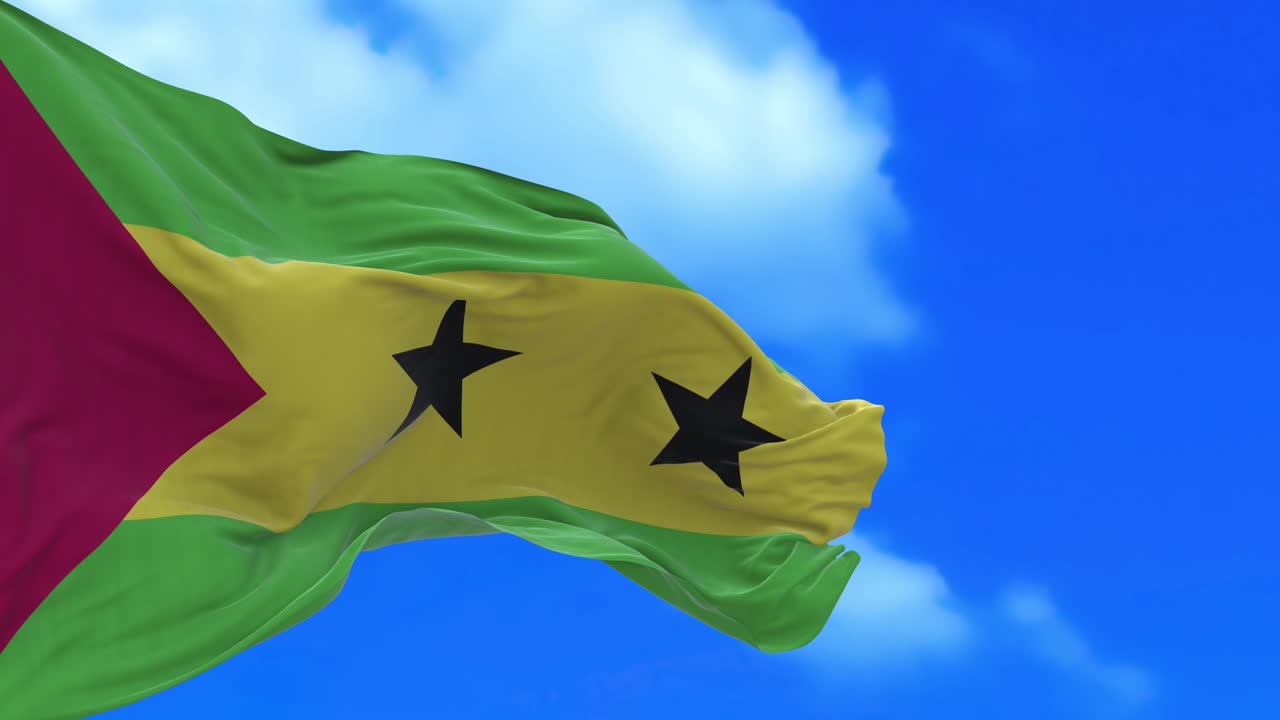 el bucle sin costuras de la bandera de são tomé y príncipe.