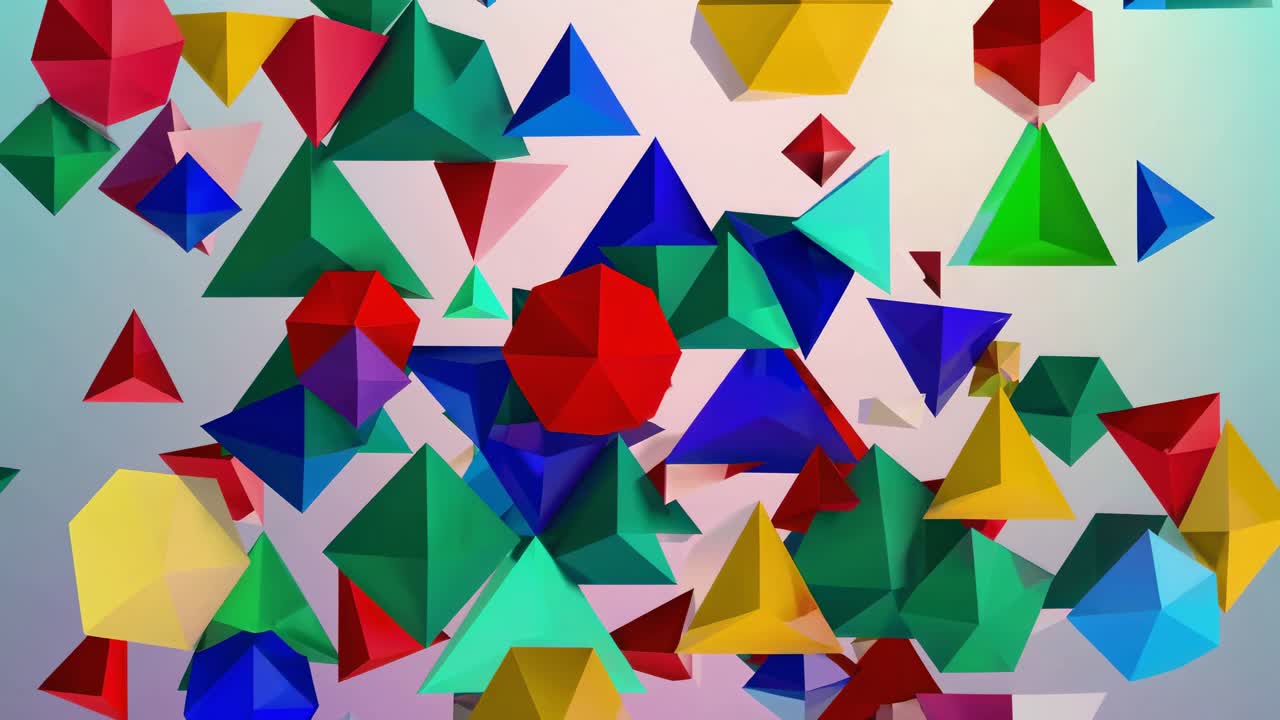 추상적인 다채로운 기하학적 모양