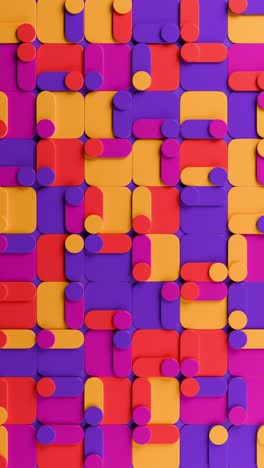 colorful abstract background with many different shapes. vertical looped animation