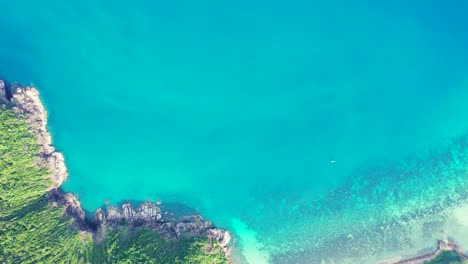 flight over lombok island shores