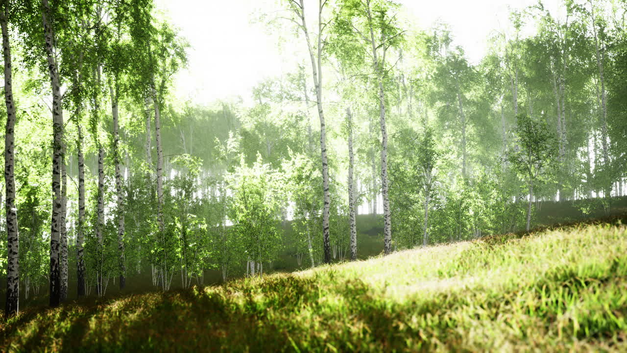 빛 이 비치는 버드 숲