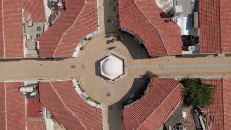 aerial first cypriot council houses(samanbahçe evleri) in nicosia,north cyprus