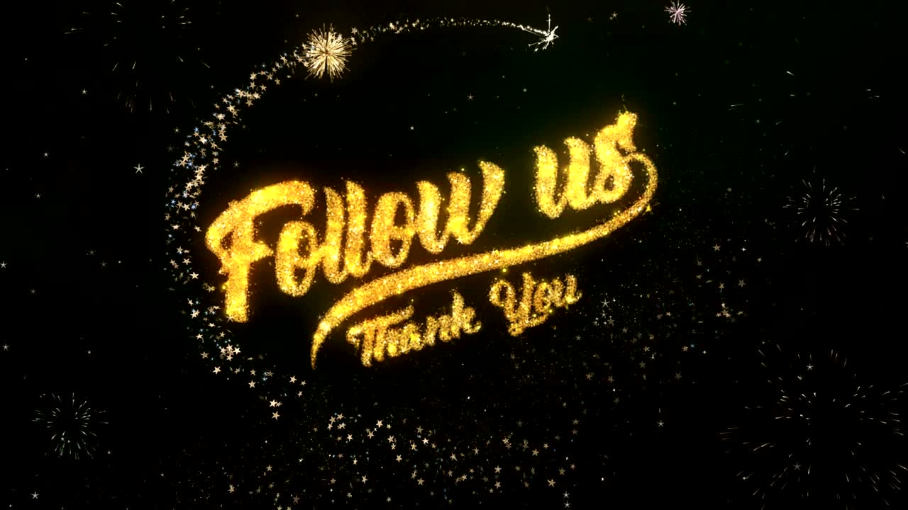 화려한 불꽃놀이 4k 배경과 함께 빛나는 어두운 밤 하늘에서 반이는 입자와 반이는 불꽃에서 만들어진 인사 및 소원 카드.