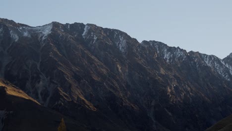 new zealand autumn season landscape with mountains during sunset in mt