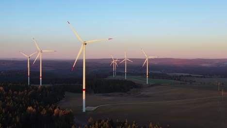 wind turbines, aerial view