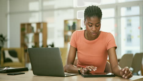 woman working in a modern office