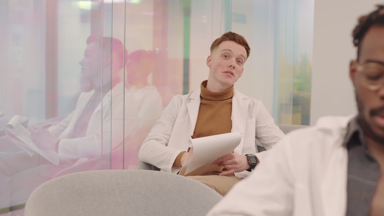 Medical Student Asking Question during Lecture