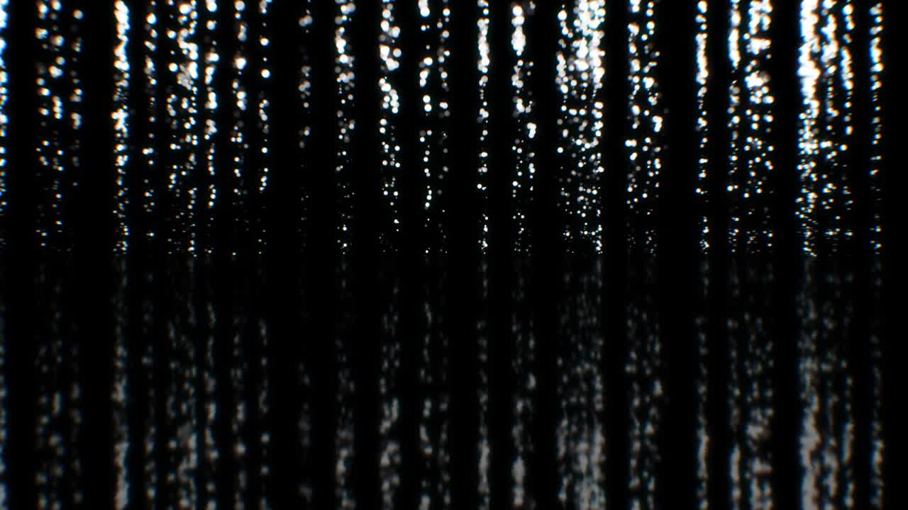 Beautiful Christmas Decorations Curtain Flickering Bokeh Seamless. Greeting Background White Lights Reflections Looped 3d Animation. Merry Christmas Happy New Year Concept.